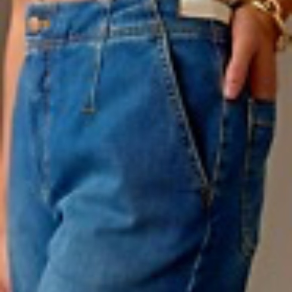 Pilcro Anthropologie The Leni Mid-RIse Tapered Barrel Jeans Size 27 - Picture 4 of 9